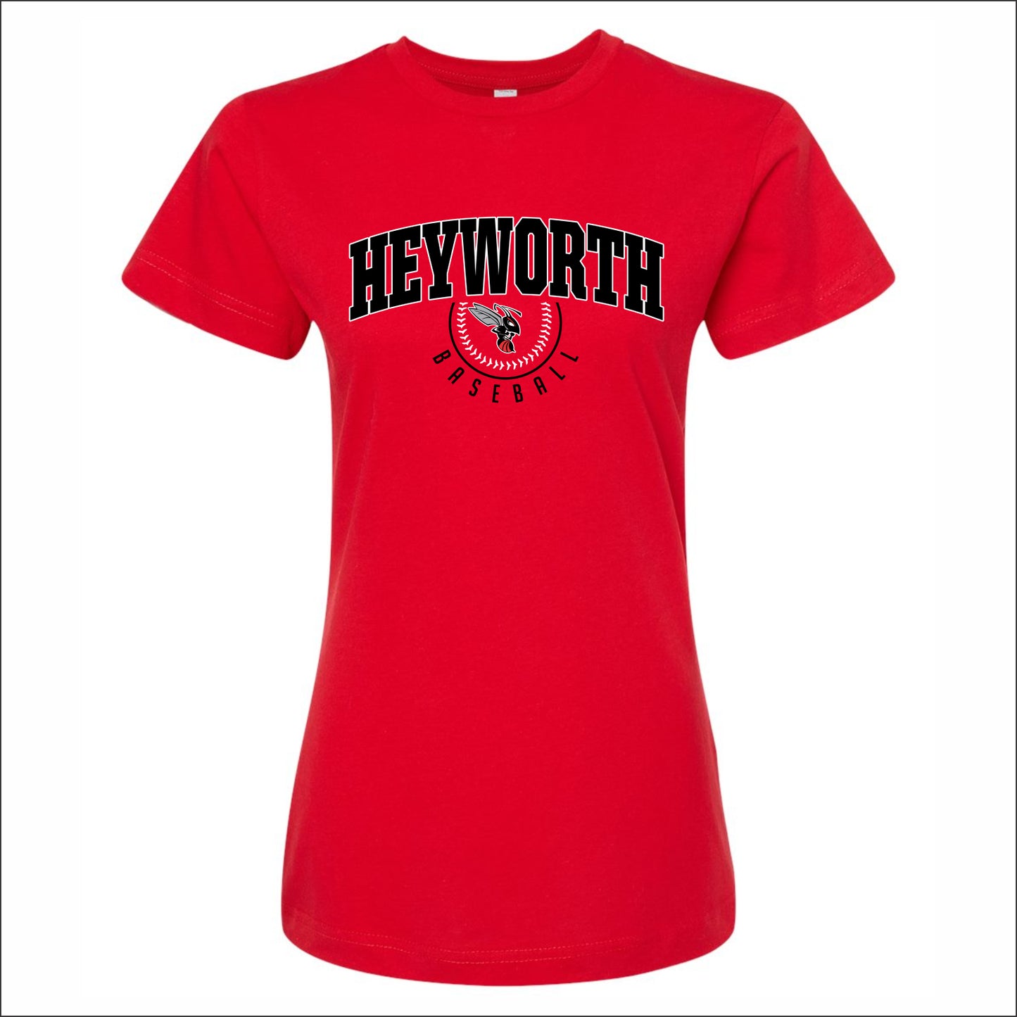 Heyworth Jr High Baseball Ladies Fine Jersey Classic Fit T-Shirt - Design A