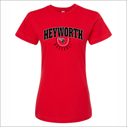 Heyworth Jr High Baseball Ladies Fine Jersey Classic Fit T-Shirt - Design A