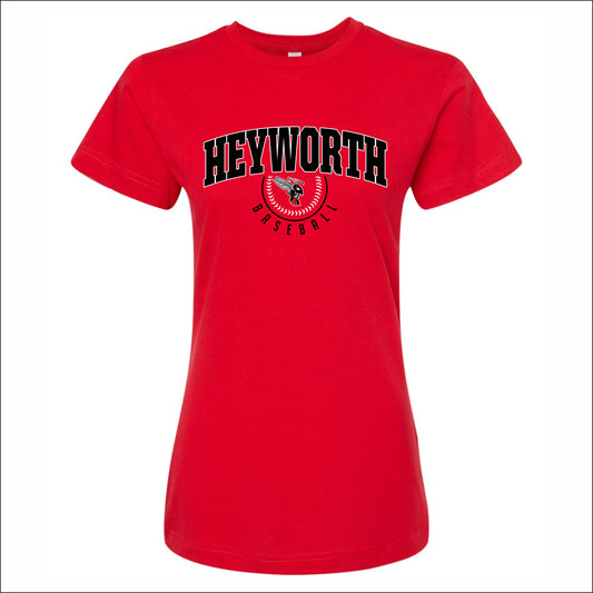 Heyworth Jr High Baseball Ladies Fine Jersey Classic Fit T-Shirt - Design A
