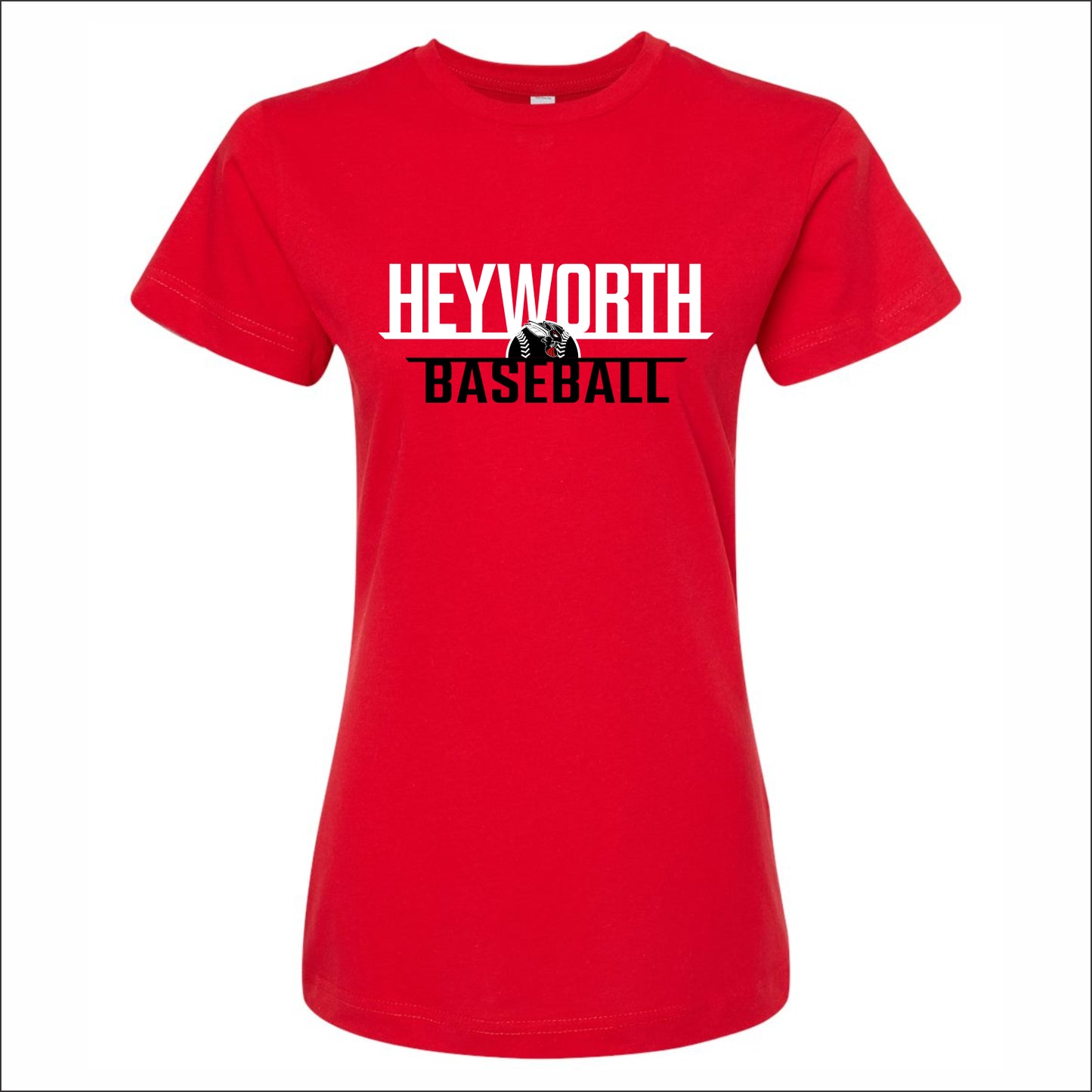Heyworth Jr High Baseball Ladies Fine Jersey Classic Fit T-Shirt - Design A