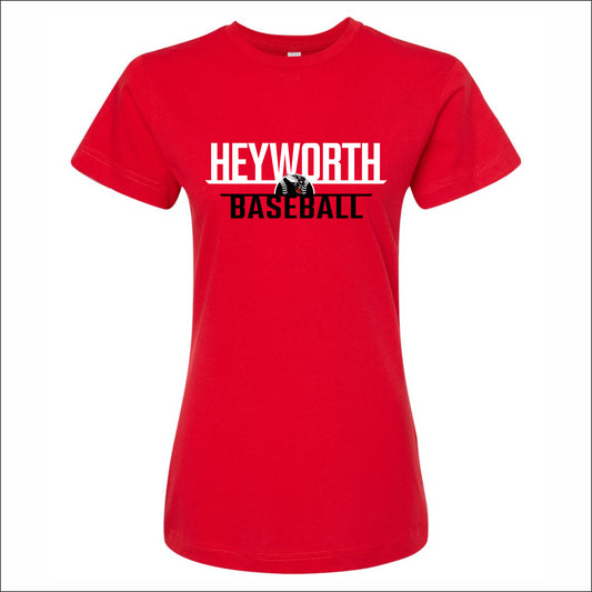 Heyworth Jr High Baseball Ladies Fine Jersey Classic Fit T-Shirt - Design A
