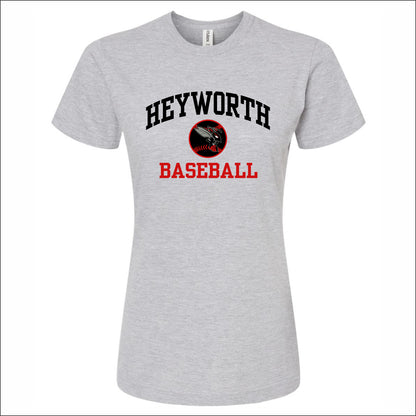 Heyworth Jr High Baseball Ladies Fine Jersey Classic Fit T-Shirt - Design D