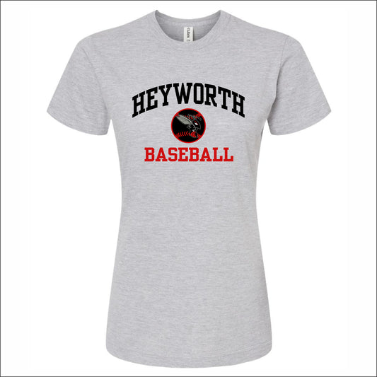 Heyworth Jr High Baseball Ladies Fine Jersey Classic Fit T-Shirt - Design D