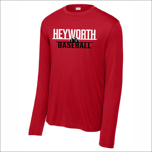 Heyworth Jr High Baseball Performance Long Sleeve T-shirt - Design A