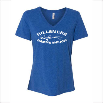 Hillsmere Hammerheads Ladies Relaxed TrI-blend V-Neck T