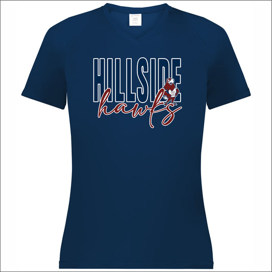 Hillside Elementary Ladies Performance V-Neck