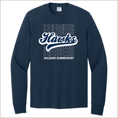 Hillside Elementary Long Sleeve T-shirt - Des. A