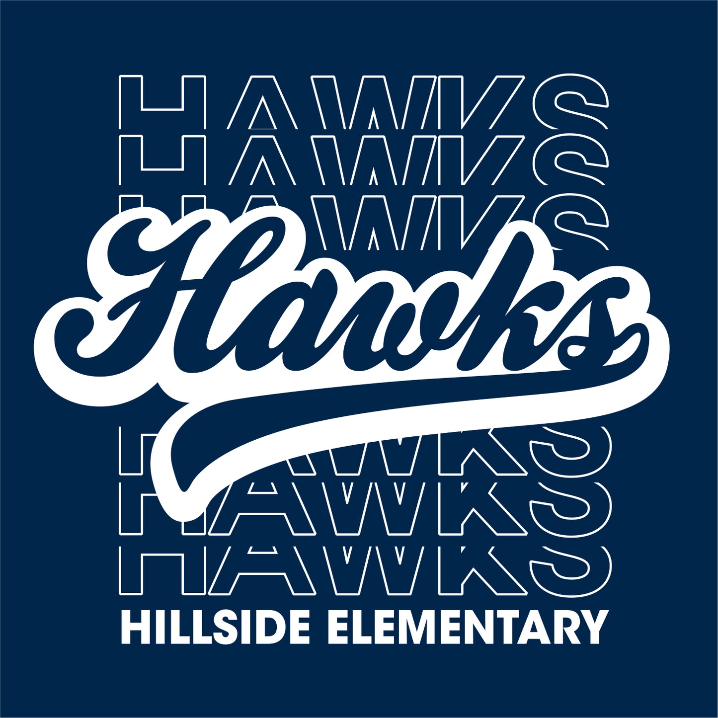 Hillside Elementary Long Sleeve T-shirt - Des. A