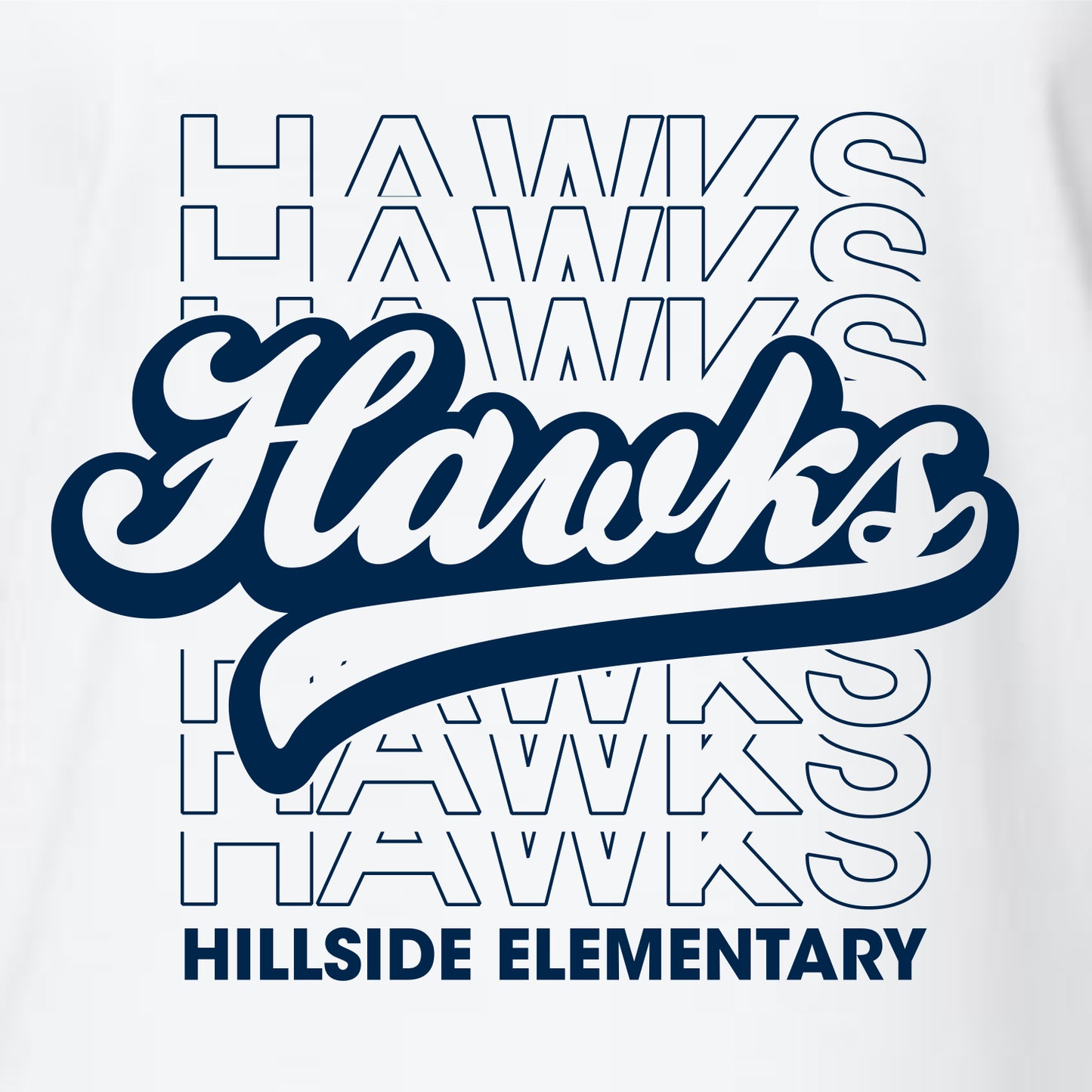 Hillside Elementary Ladies Fine Jersey T-shirt - Des. A