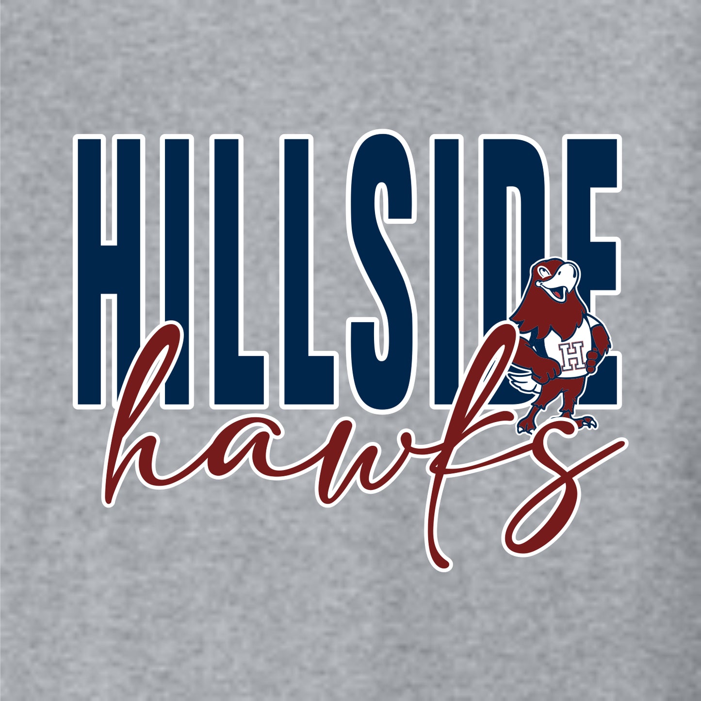 Hillside Elementary Long Sleeve T-shirt - Des. B