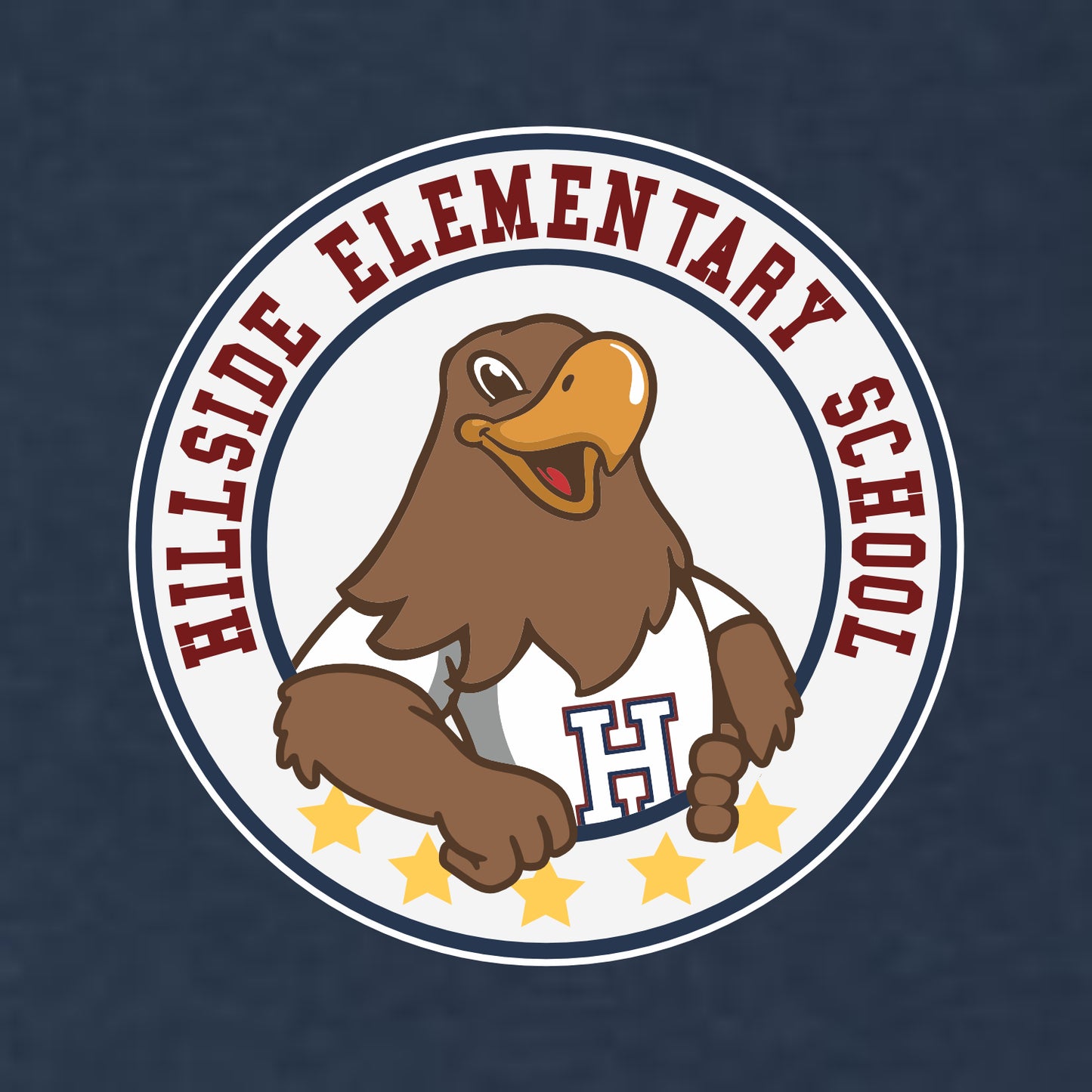 Hillside Elementary Soft Jersey T-shirt - Des. B