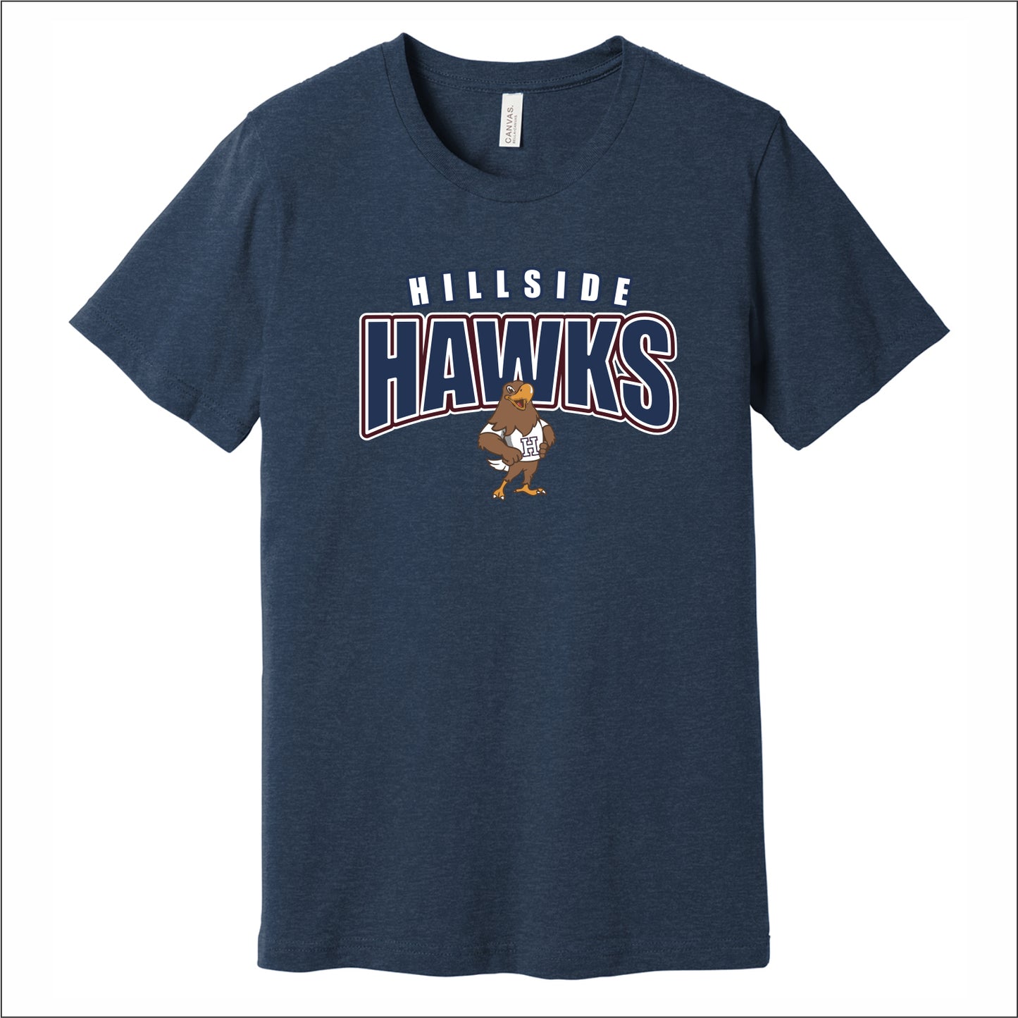 Hillside Elementary Heathered Soft Jersey T-shirt - Des. D