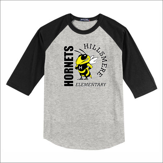 Hillsmere Elementary 3/4 Sleeve Baseball T-shirt
