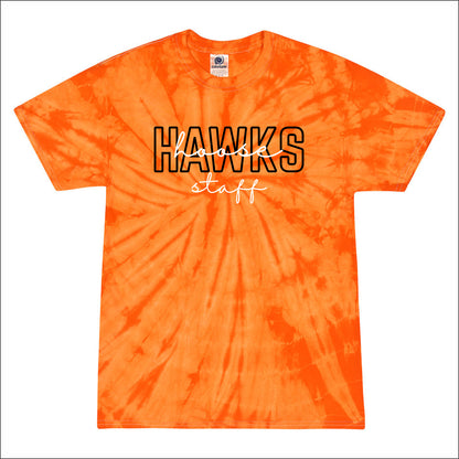 Hoose Hawks Staff Spider Tie-Dye T-shirt - Design A