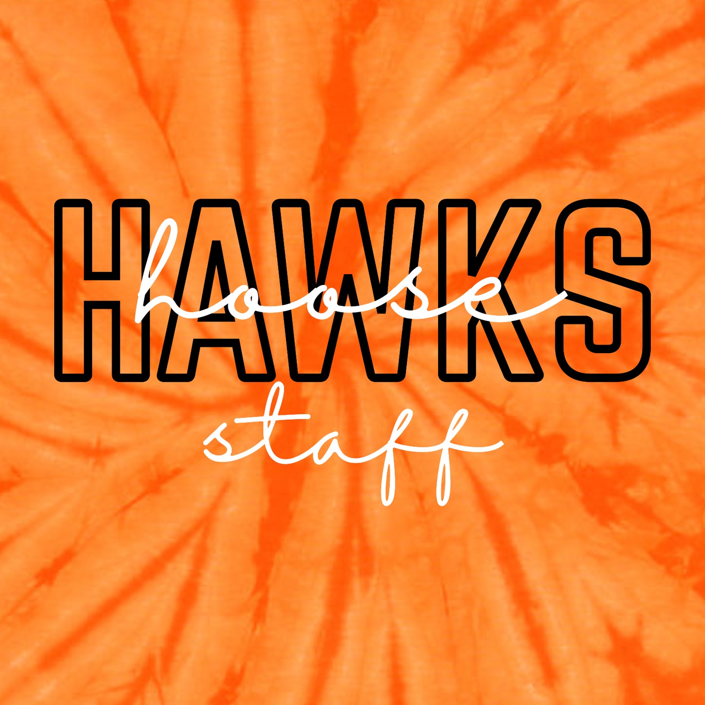 Hoose Hawks Staff Spider Tie-Dye T-shirt - Design A