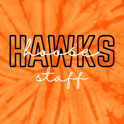 Hoose Hawks Staff Spider Tie-Dye T-shirt - Design A