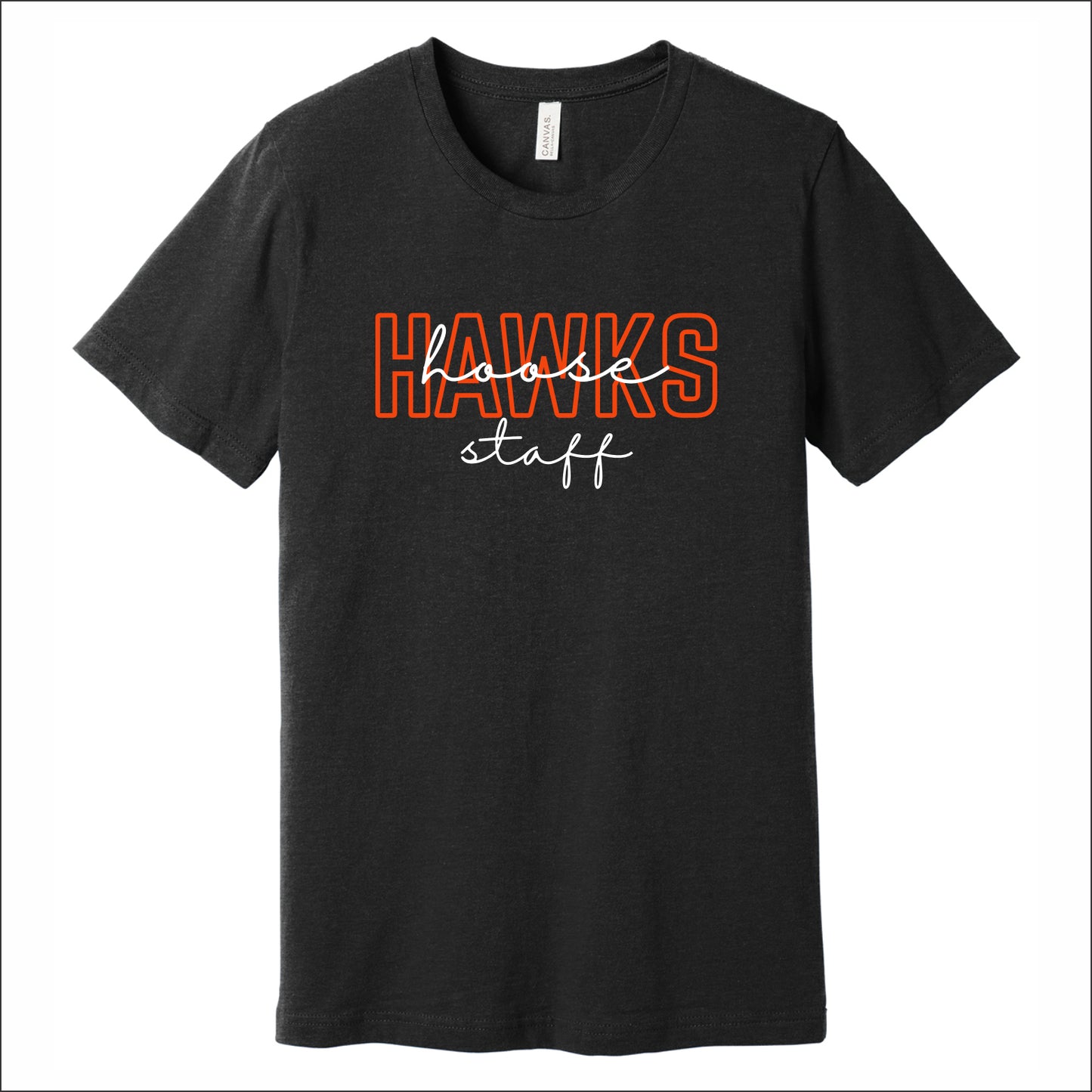 Hoose Hawks Staff Heathered Soft Jersey Short Sleeve T-shirt - Design A