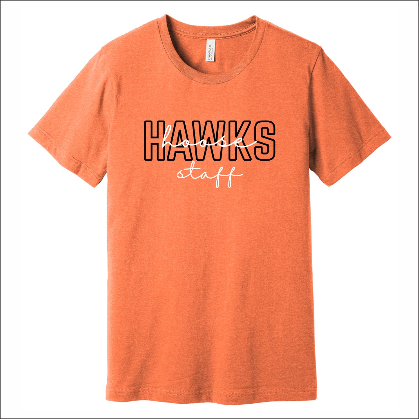 Hoose Hawks Staff Heathered Soft Jersey Short Sleeve T-shirt - Design A