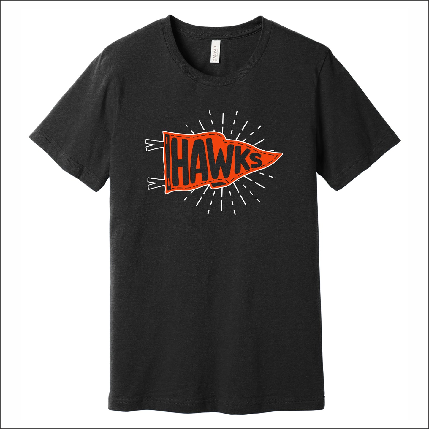 Hoose Hawks Staff Heathered Soft Jersey Short Sleeve T-shirt - Design B
