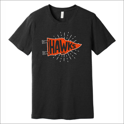 Hoose Hawks Staff Heathered Soft Jersey Short Sleeve T-shirt - Design B