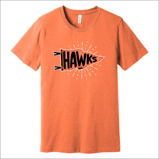 Hoose Hawks Staff Heathered Soft Jersey Short Sleeve T-shirt - Design B