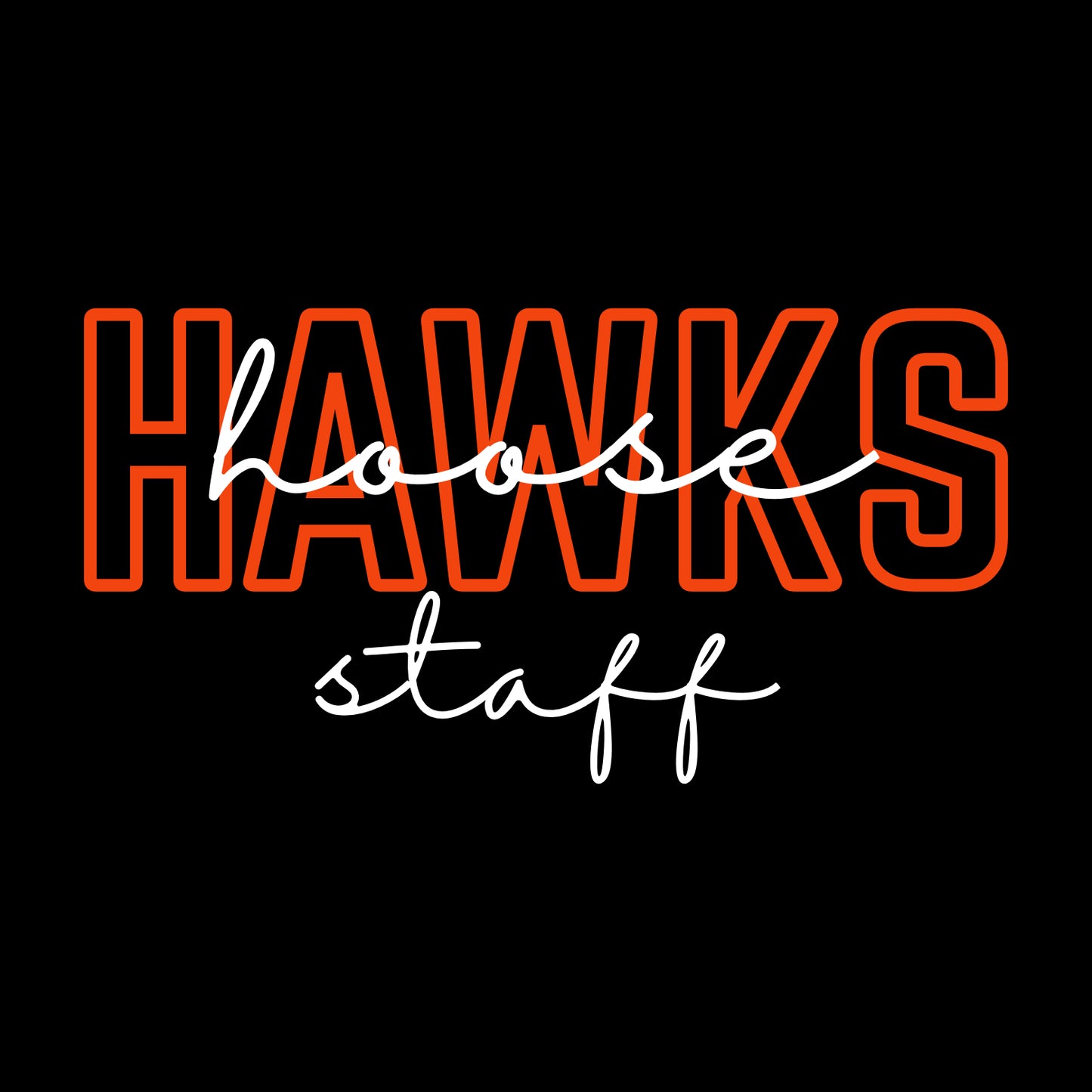 Hoose Hawks Staff Hooded Sweatshirt - Design A