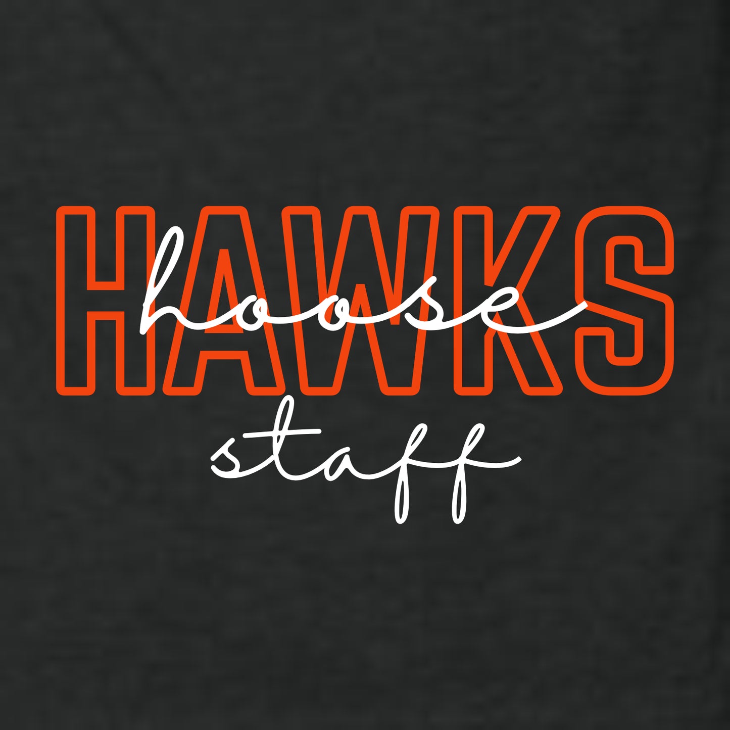 Hoose Hawks Staff Heathered Soft Jersey Short Sleeve T-shirt - Design A