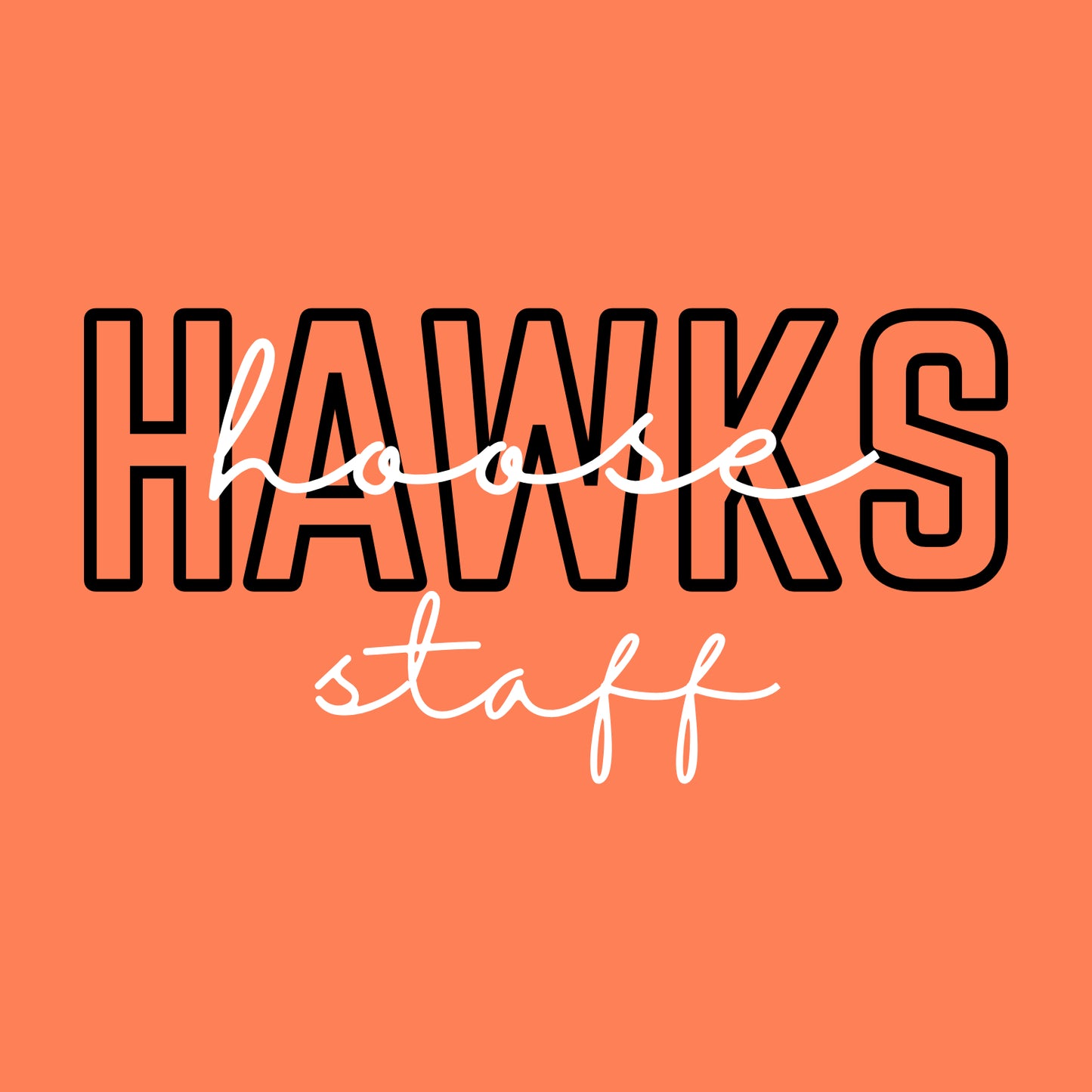 Hoose Hawks Staff Heathered Soft Jersey Short Sleeve T-shirt - Design A