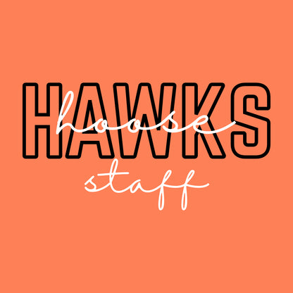 Hoose Hawks Staff Heathered Soft Jersey Short Sleeve T-shirt - Design A