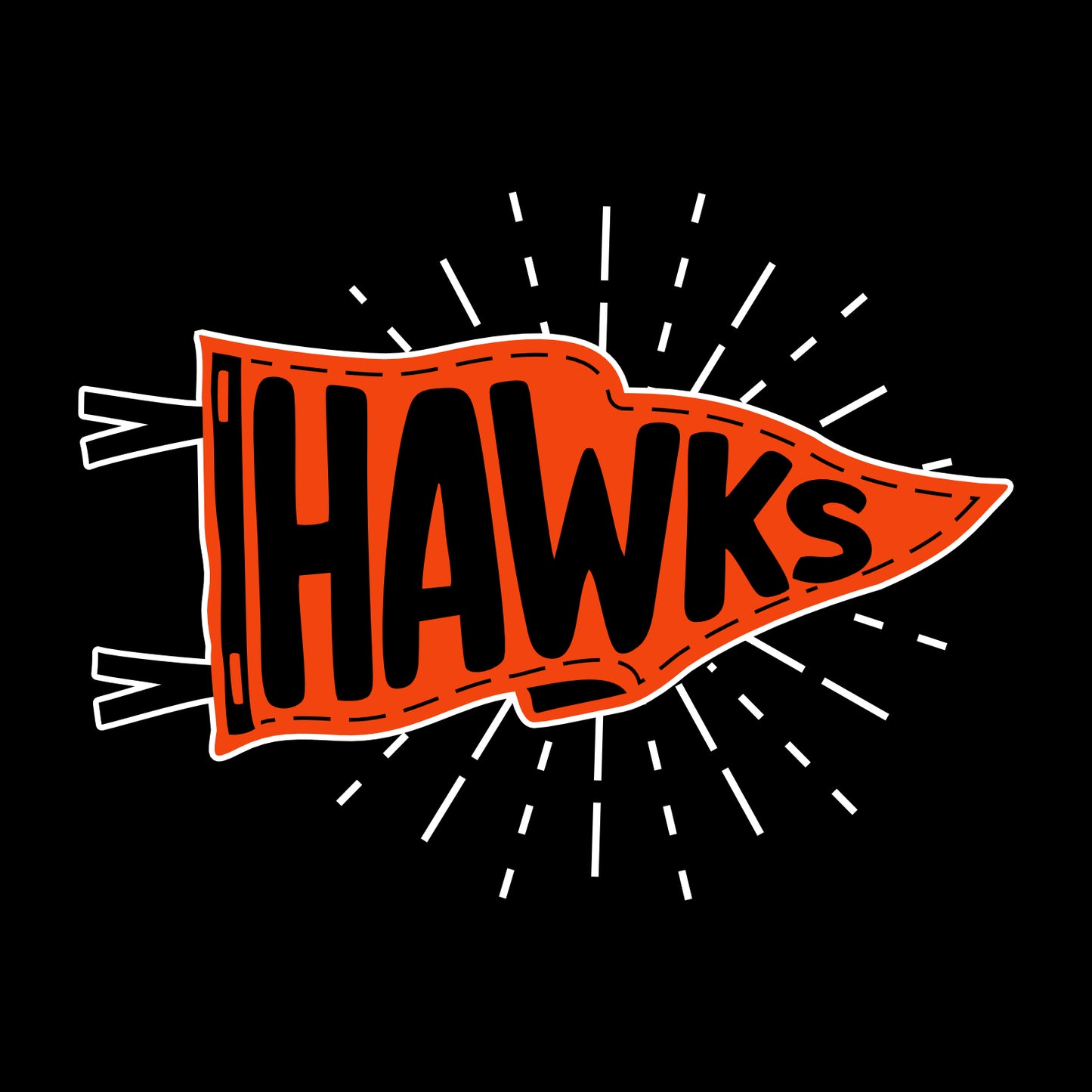 Hoose Hawks Staff Hooded Sweatshirt - Design B