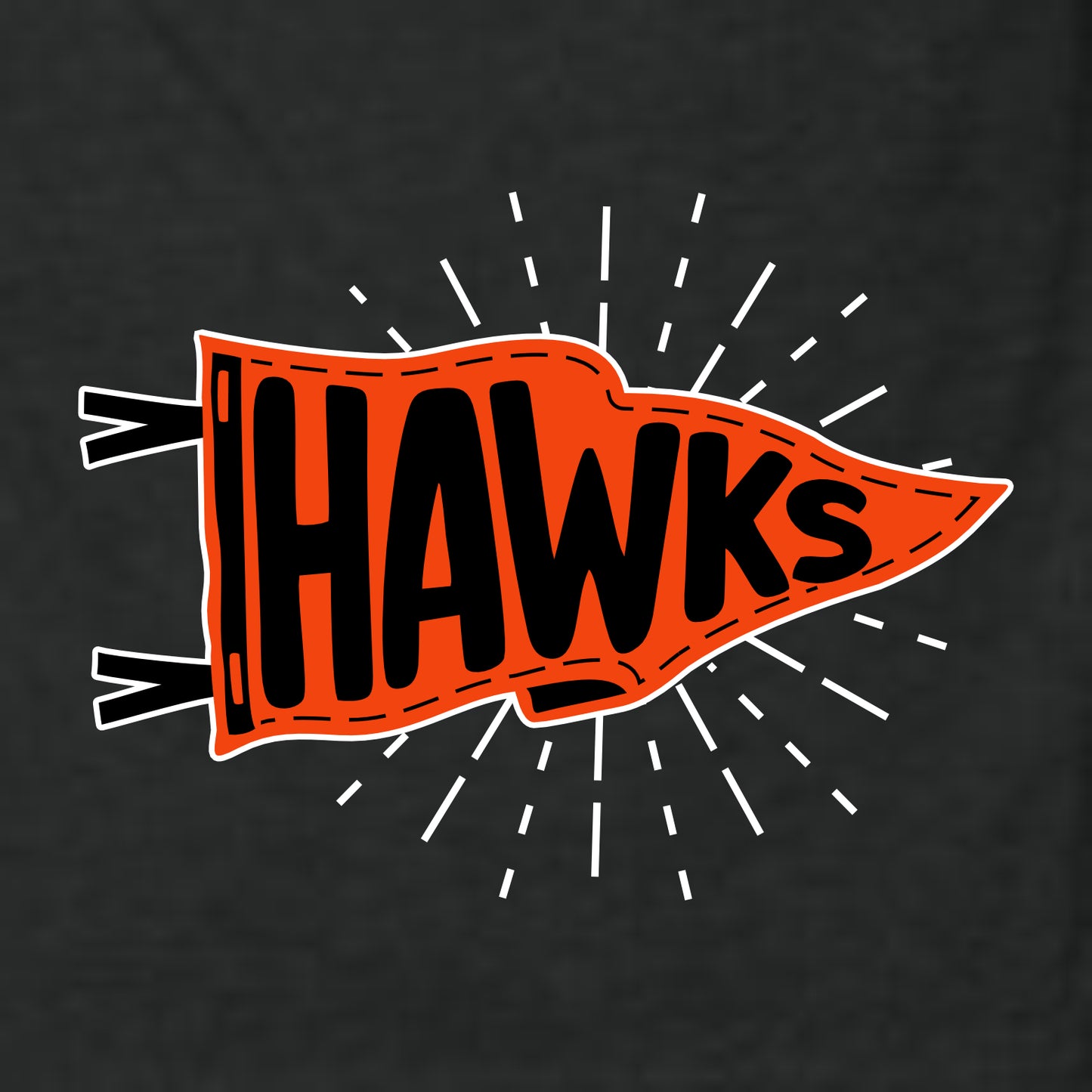 Hoose Hawks Staff Heathered Soft Jersey Short Sleeve T-shirt - Design B