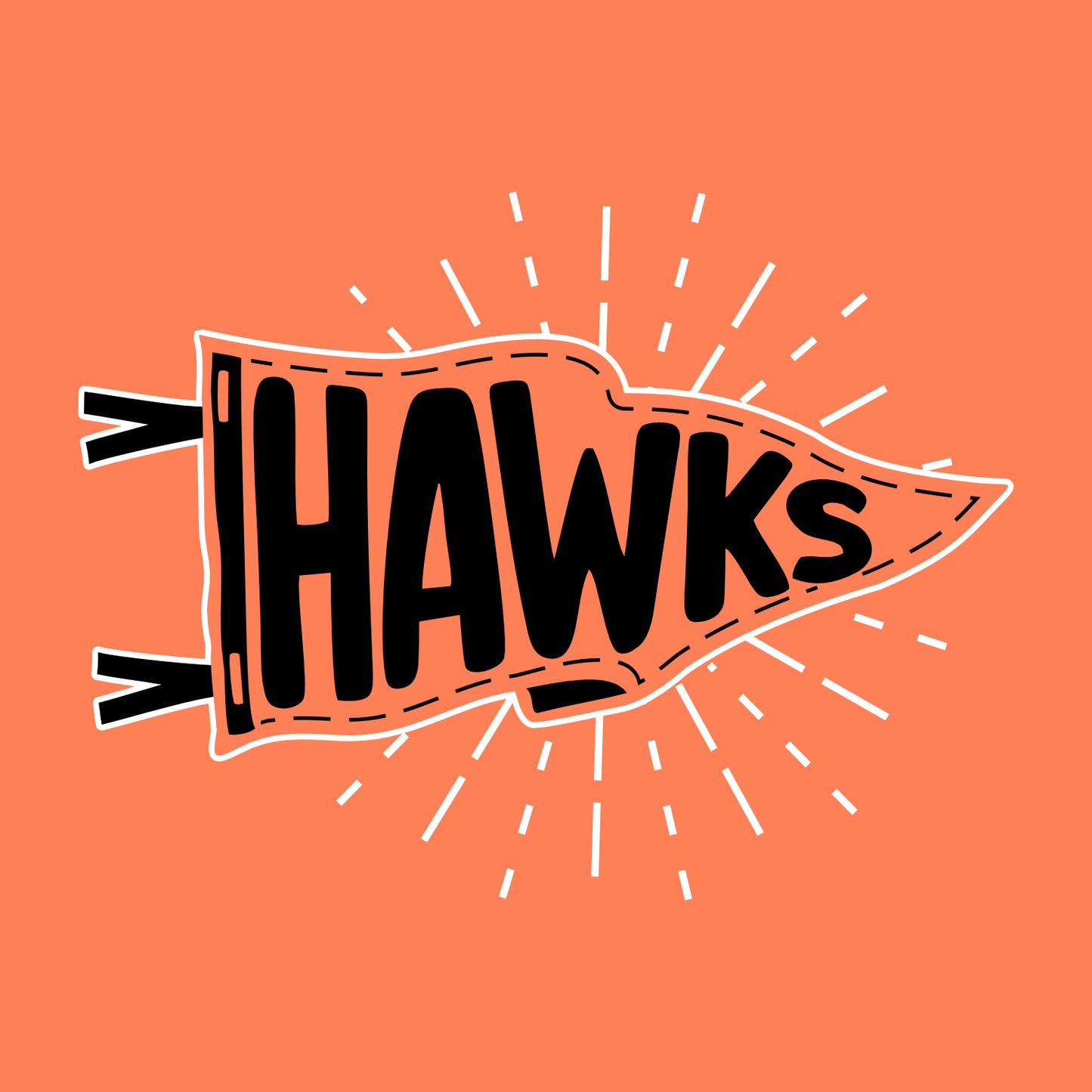 Hoose Hawks Staff Heathered Soft Jersey Short Sleeve T-shirt - Design B