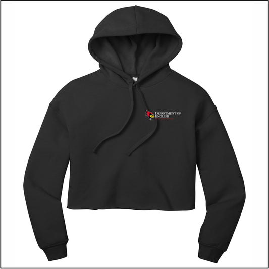 ISU Dept of English Ladies Cropped Hooded Sweatshirt