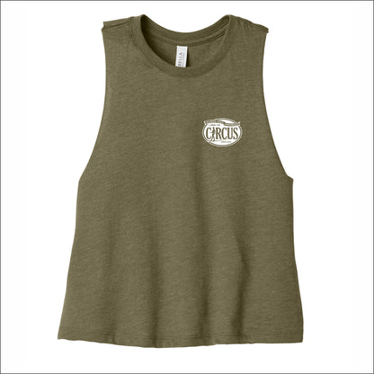 Gamma Phi Circus Ladies Racerback Cropped Tank