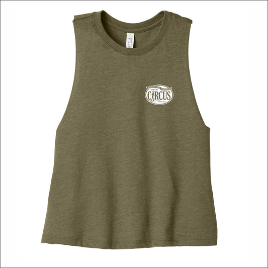 Gamma Phi Circus Ladies Racerback Cropped Tank