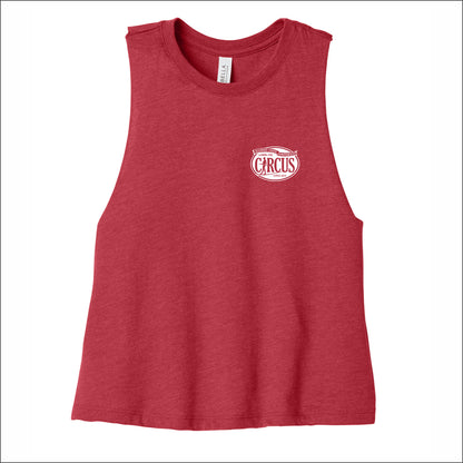 Gamma Phi Circus Ladies Racerback Cropped Tank