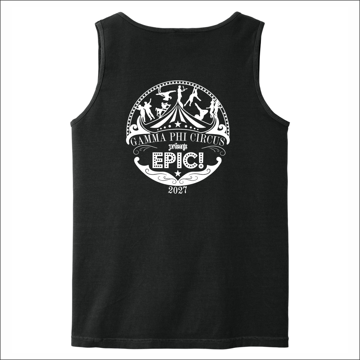 Gamma Phi Circus Comfort Colors Heavyweight Ring Spun Tank Top