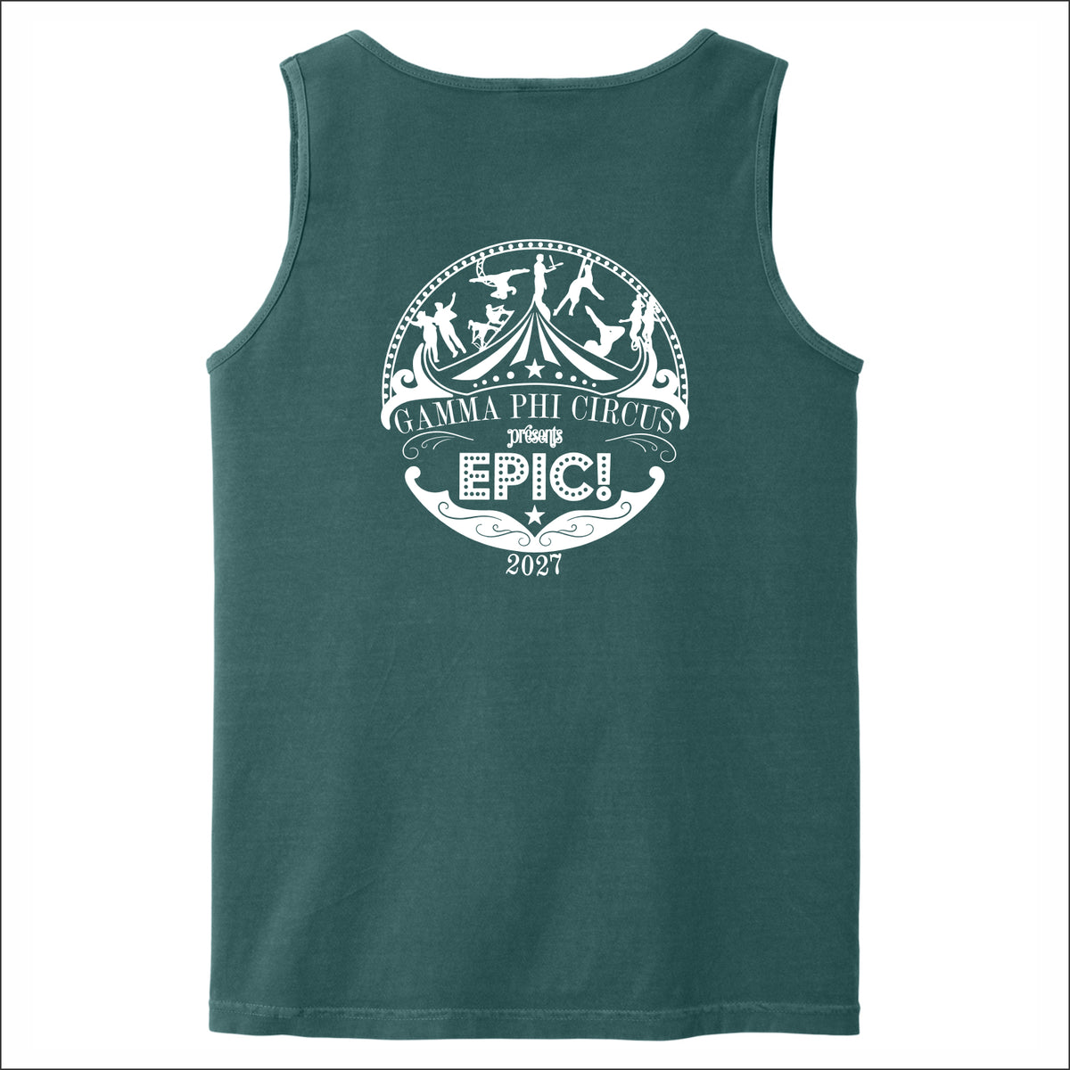 Gamma Phi Circus Comfort Colors Heavyweight Ring Spun Tank Top