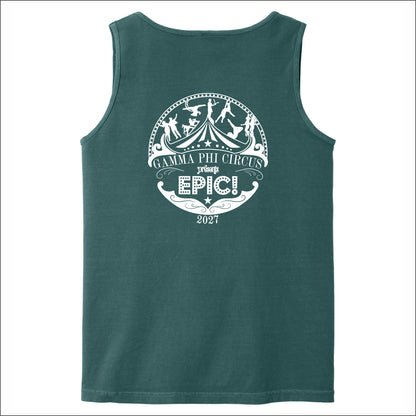 Gamma Phi Circus Comfort Colors Heavyweight Ring Spun Tank Top