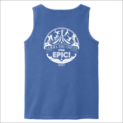 Gamma Phi Circus Comfort Colors Heavyweight Ring Spun Tank Top