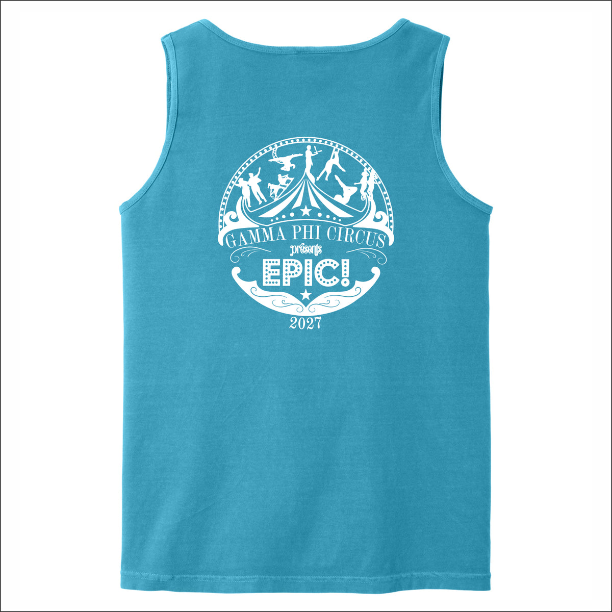 Gamma Phi Circus Comfort Colors Heavyweight Ring Spun Tank Top