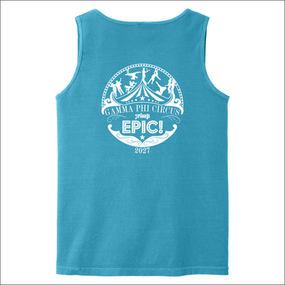 Gamma Phi Circus Comfort Colors Heavyweight Ring Spun Tank Top