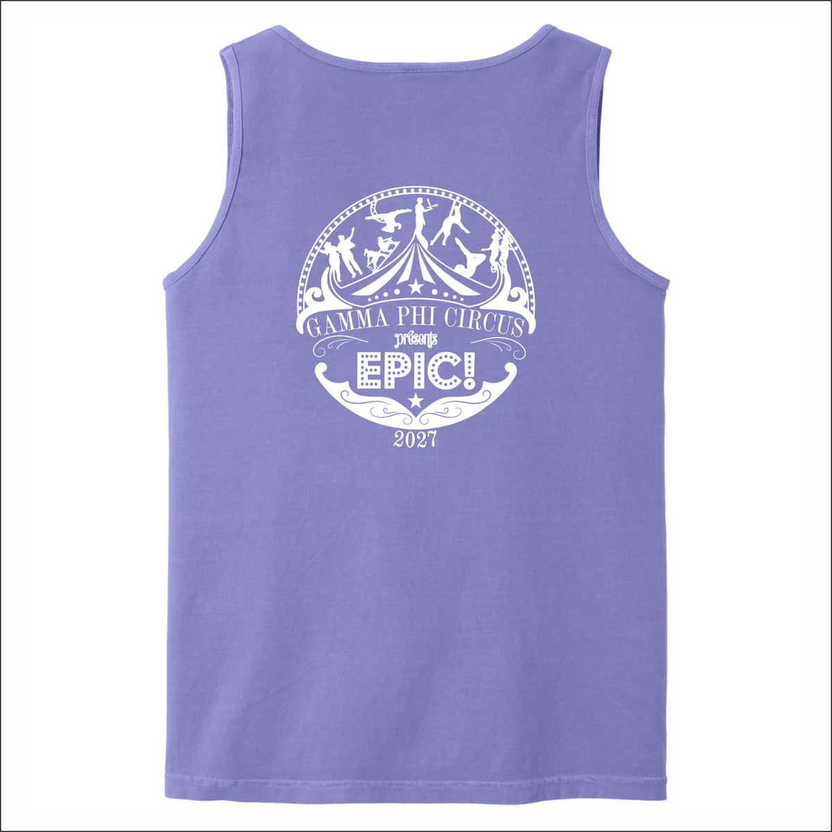 Gamma Phi Circus Comfort Colors Heavyweight Ring Spun Tank Top