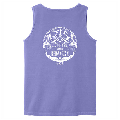 Gamma Phi Circus Comfort Colors Heavyweight Ring Spun Tank Top