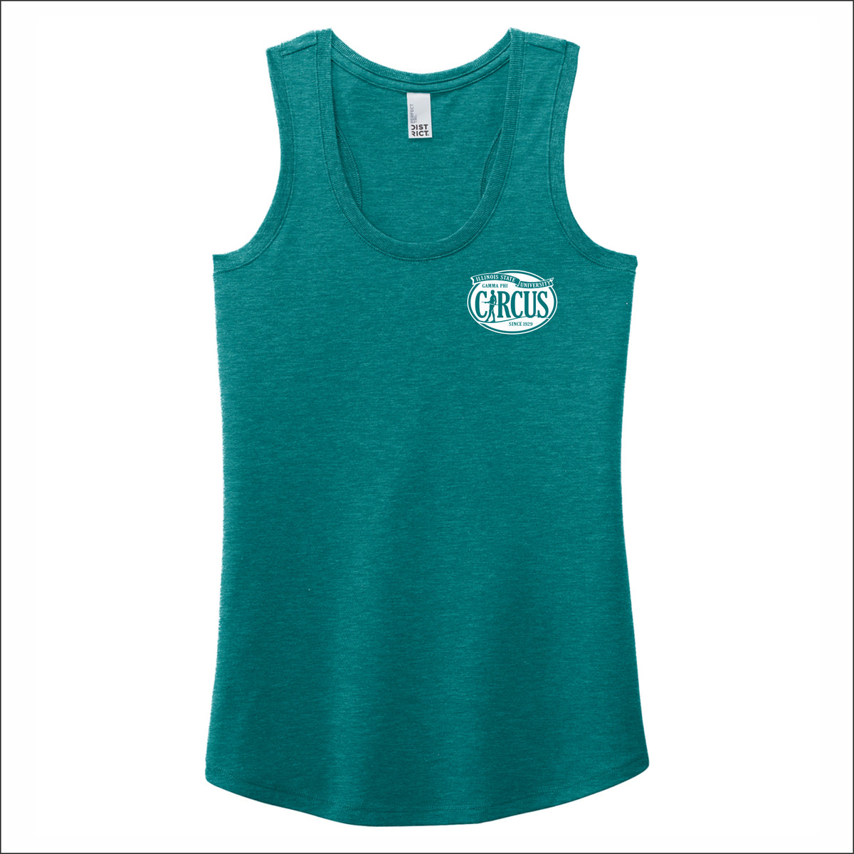 Gamma Phi Circus Ladies Perfect Tri Racerback Tank