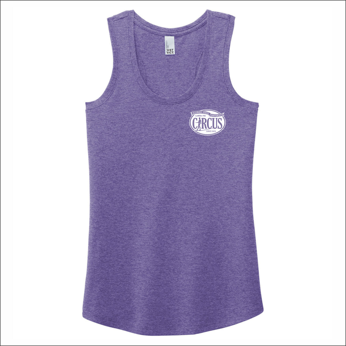 Gamma Phi Circus Ladies Perfect Tri Racerback Tank