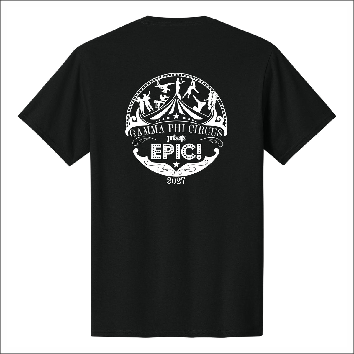 Gamma Phi Circus Short Sleeve T-shirt - Design A