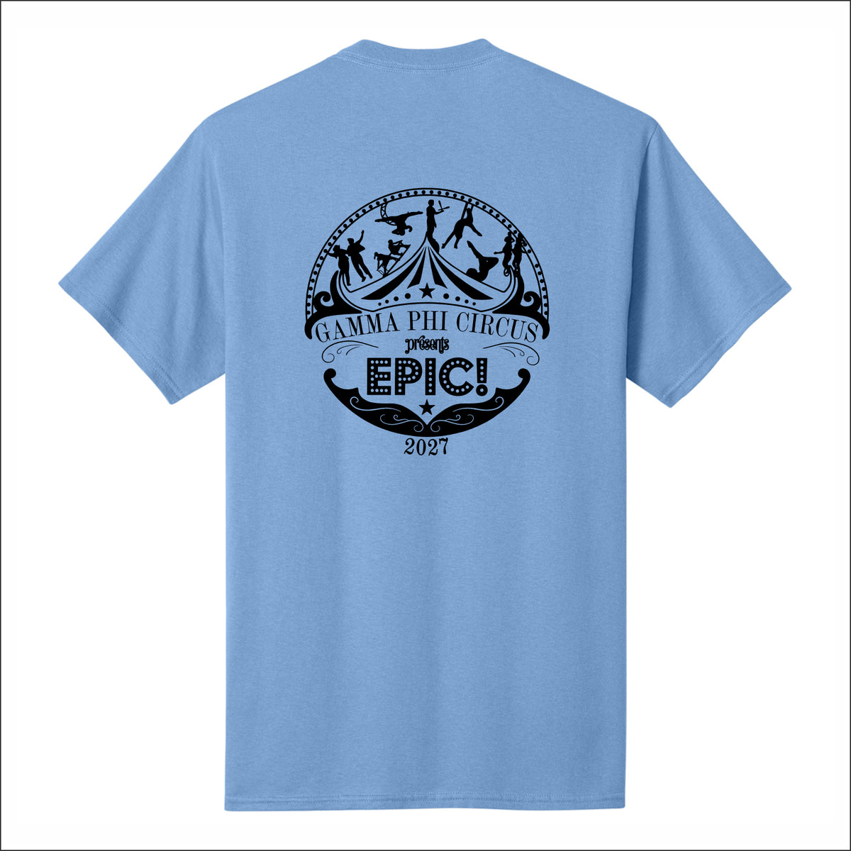 Gamma Phi Circus Short Sleeve T-shirt - Design A