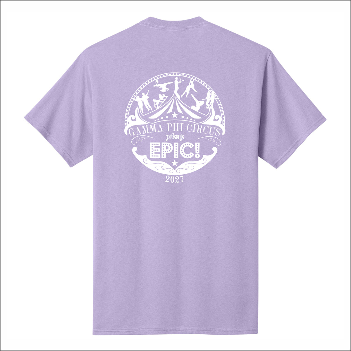 Gamma Phi Circus Short Sleeve T-shirt - Design A