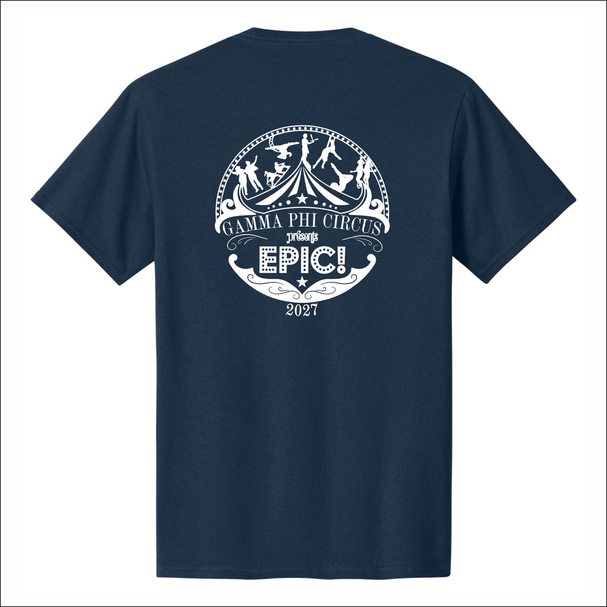 Gamma Phi Circus Short Sleeve T-shirt - Design A